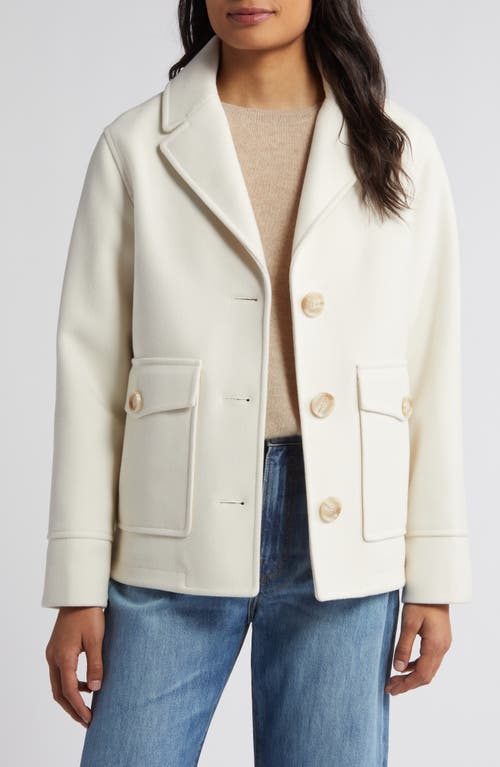 Shop Sam Edelman Patch Pocket Short Coat In Modern Ivory