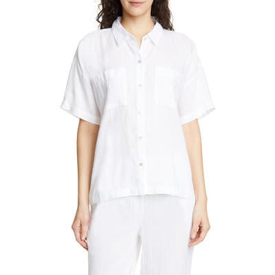 Eileen Fisher Organic Linen Shirt, White