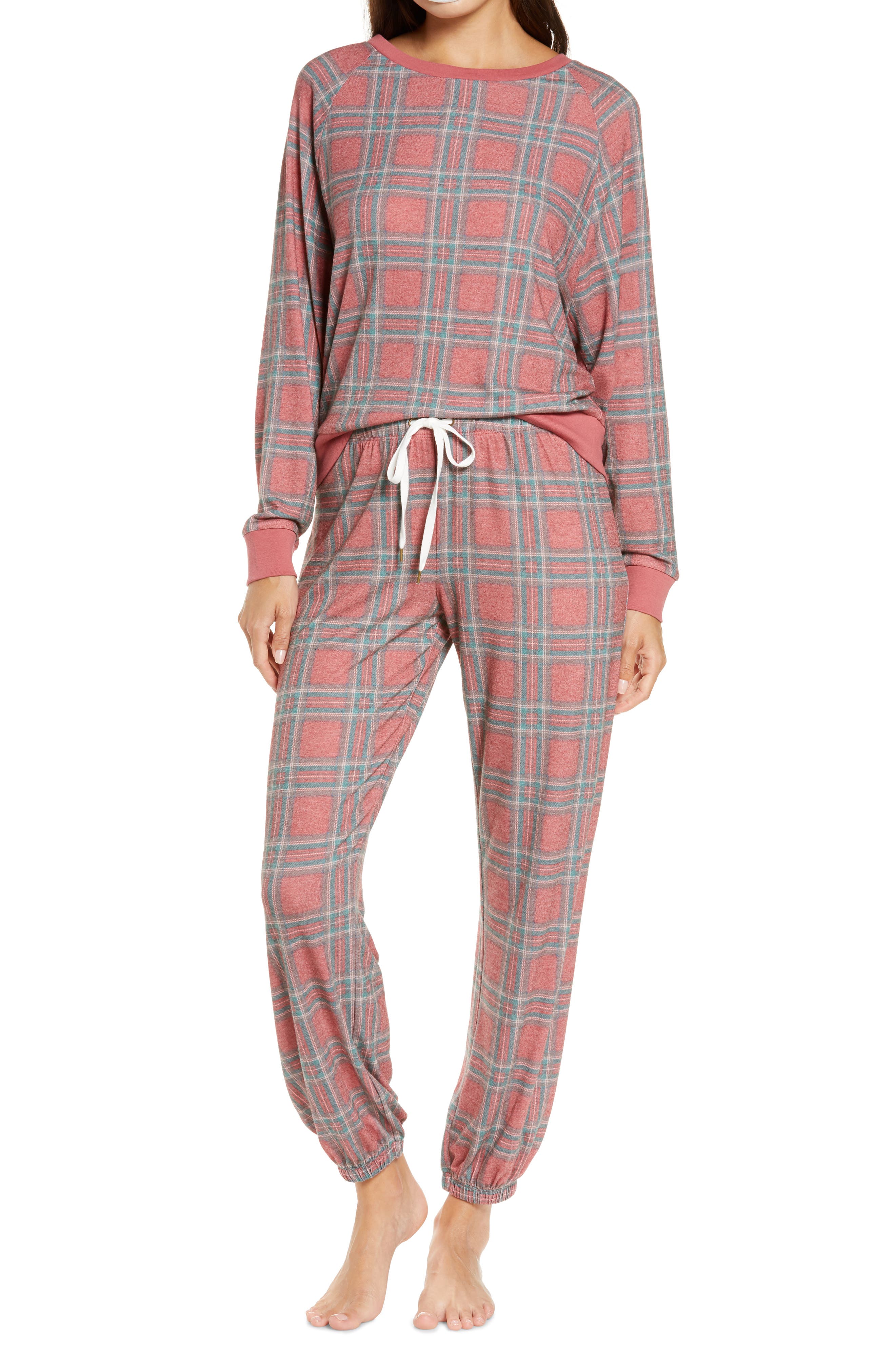 Honeydew Intimates Star Seeker Long Sleeve Top & Joggers 2-piece Pajama Set In Dashing Plaid