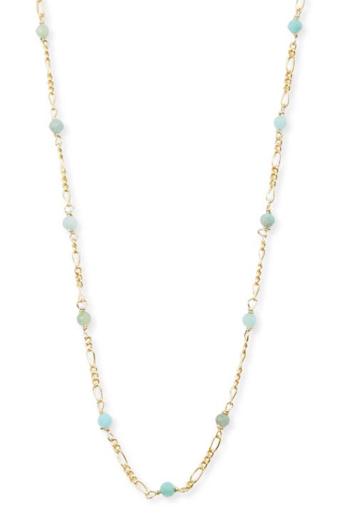 Amazonite Figaro Chain Necklace