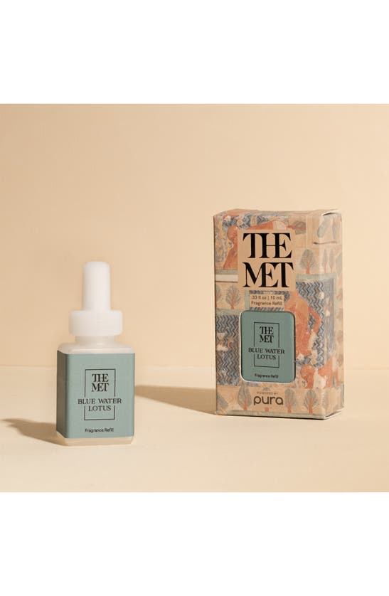Shop Pura X The Met Egyptian Sandalwood Diffuser Fragrance Refill In Blue Water Lotus