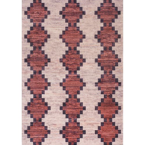 Jonathan Y Timantii Modern Trellis Kilim Machine-washable Area Rug In Red/ivory