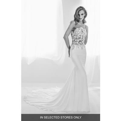 Atelier Pronovias Ralisa Embellished Mermaid Gown, Size IN STORE ONLY - Ivory