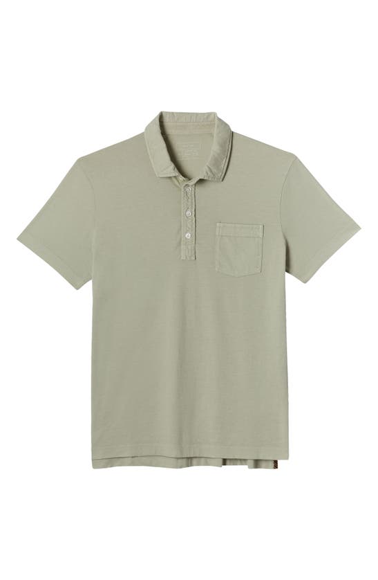 Billy Reid Pensacola Organic Cotton Polo In Stone Grey