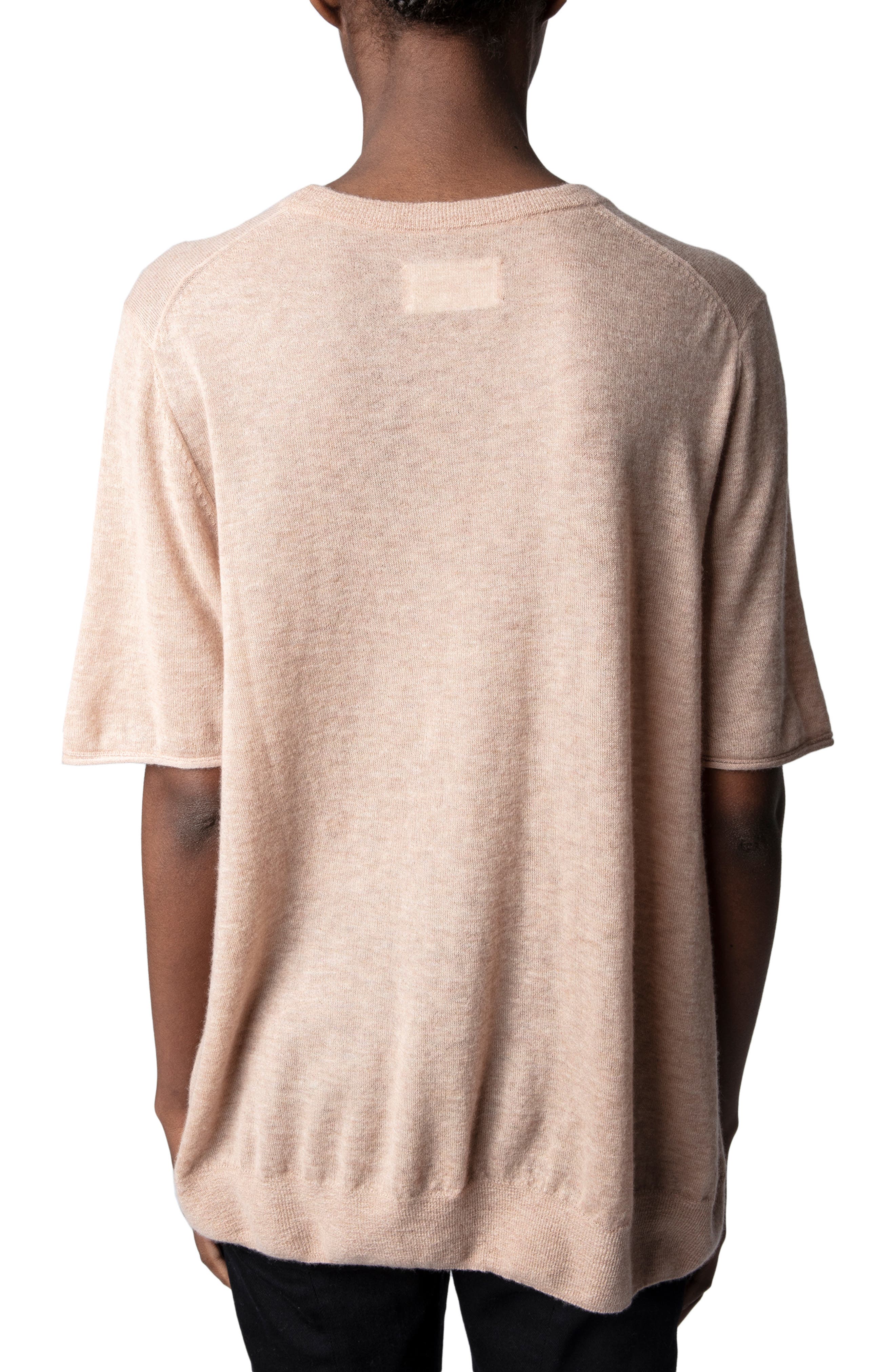 Zadig & Voltaire Ida Elbow Sleeve Cashmere Sweater Nordstrom