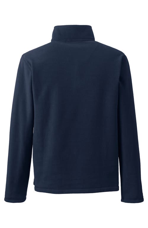 Lands' End School Uniform Young Lightweight Fleece Quarter Zip Pullover In Classic Navy