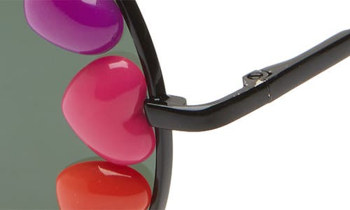 Rad + Refined Rainbow Heart Round Sunglasses In Black/black Lens