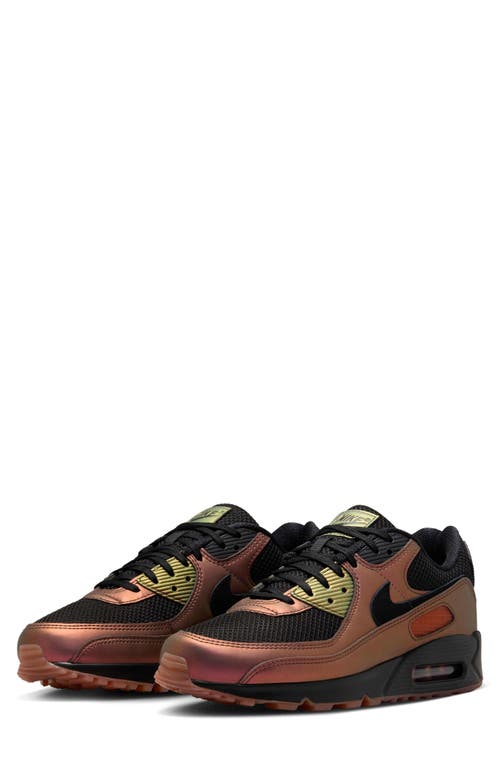 Nike Air Max 90 Sneaker In Black/dark Russet/copper