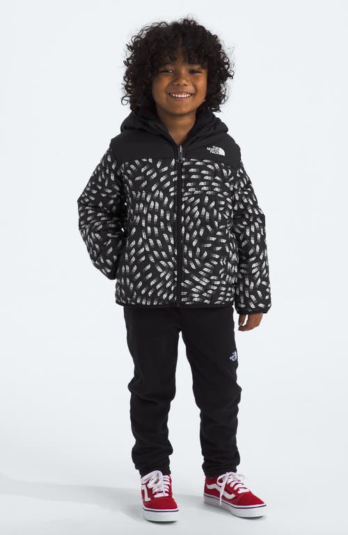 Shop The North Face Kids' Shasta Water Repellent Reversible Hooded Jacket In Tnf Black Vector Field Print