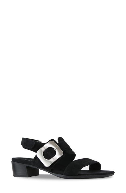 Munro Ashlin Slingback Sandal Black Suede at Nordstrom,