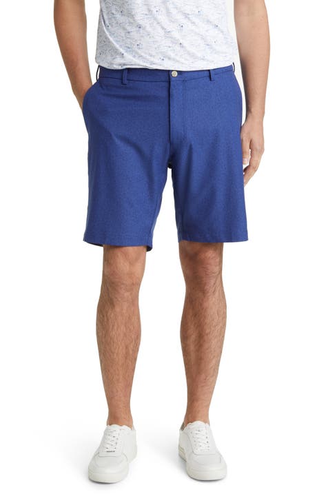 Peter Christian Men's Sky Cotton Stretch Flat Front Shorts