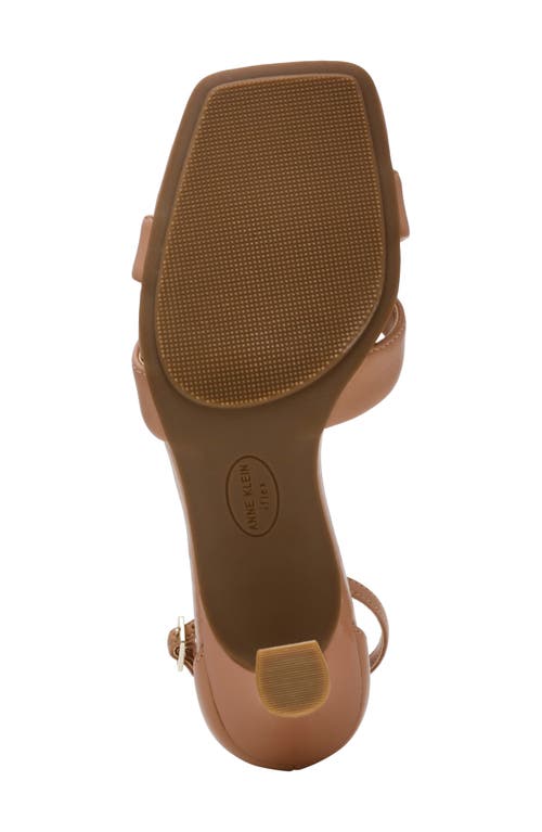 Anne Klein Joss Ankle Strap Kitten Heel Sandal In Tan