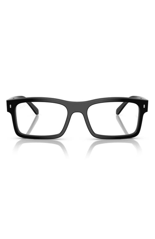Ray Ban Ray-ban 54mm Rectangular Optical Glasses In Black