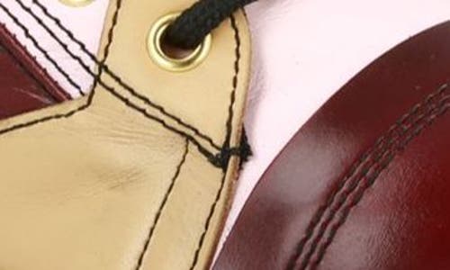 Moschino Colorblock Ankle Boots In Burgundy Multi
