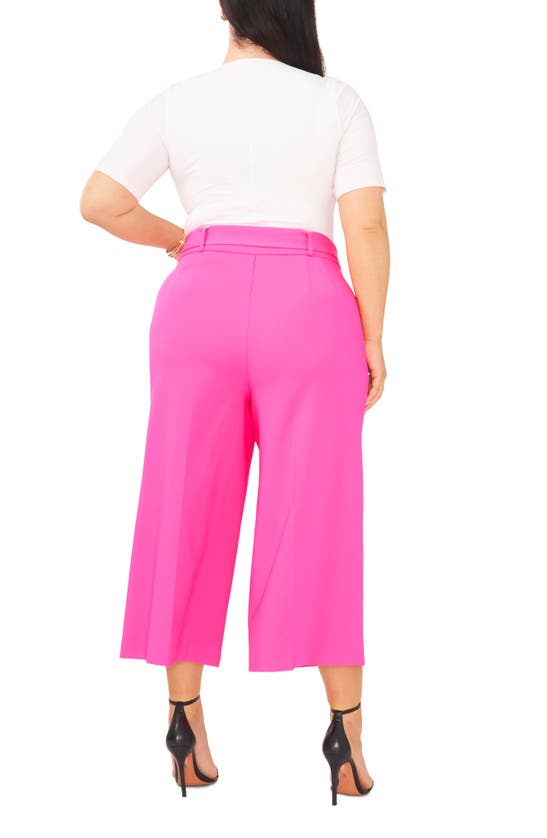 Shop Vince Camuto Belted Culotte Pants In Hot Pink