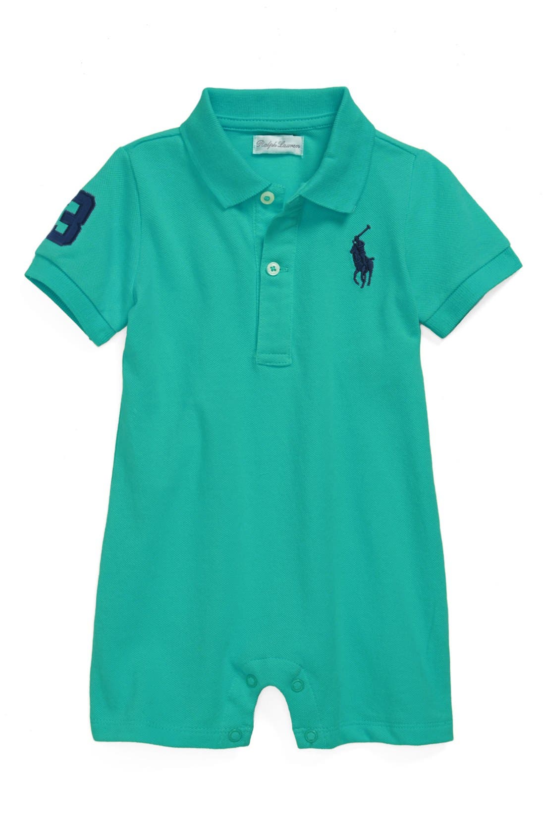 Ralph Lauren Cotton Romper (Baby Boys) Nordstrom