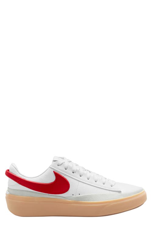 Shop Nike Blazer Phantom Low Sneaker In White/university Red