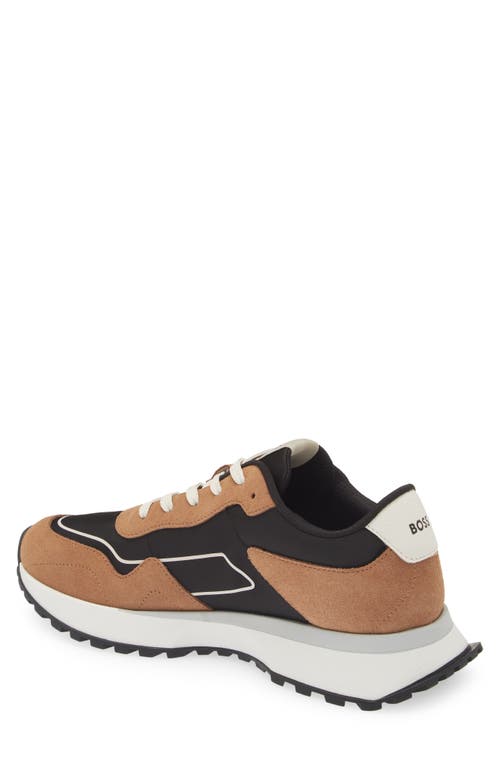Hugo Boss Boss Jonah Runn Mx Sneaker In Open Brown