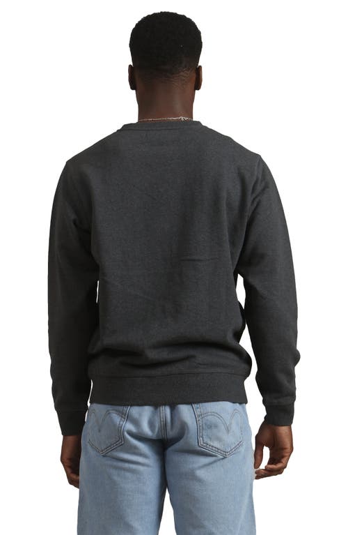Members Only Preston Crew Neck Sweatshirt In Charcoal