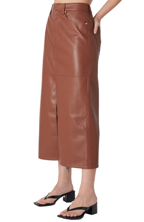 Blanknyc Faux Leather Midi Skirt In Coming Through