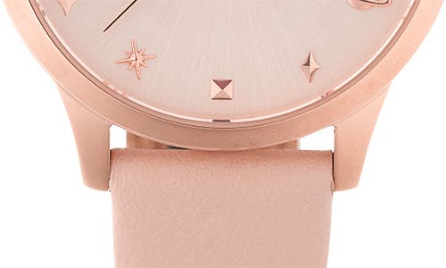 Shop Ted Baker London Rose Goldtone Leather Strap Watch, 16mm In Rose Gold/beige