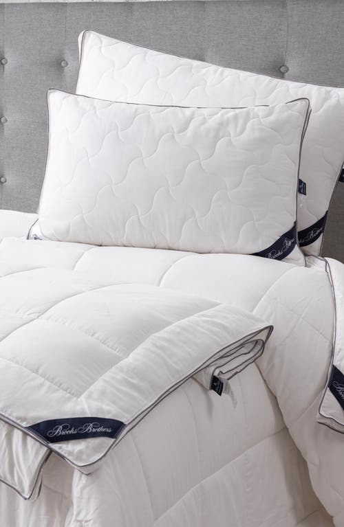 Brooks Brothers Cotton Blend Pillow In White