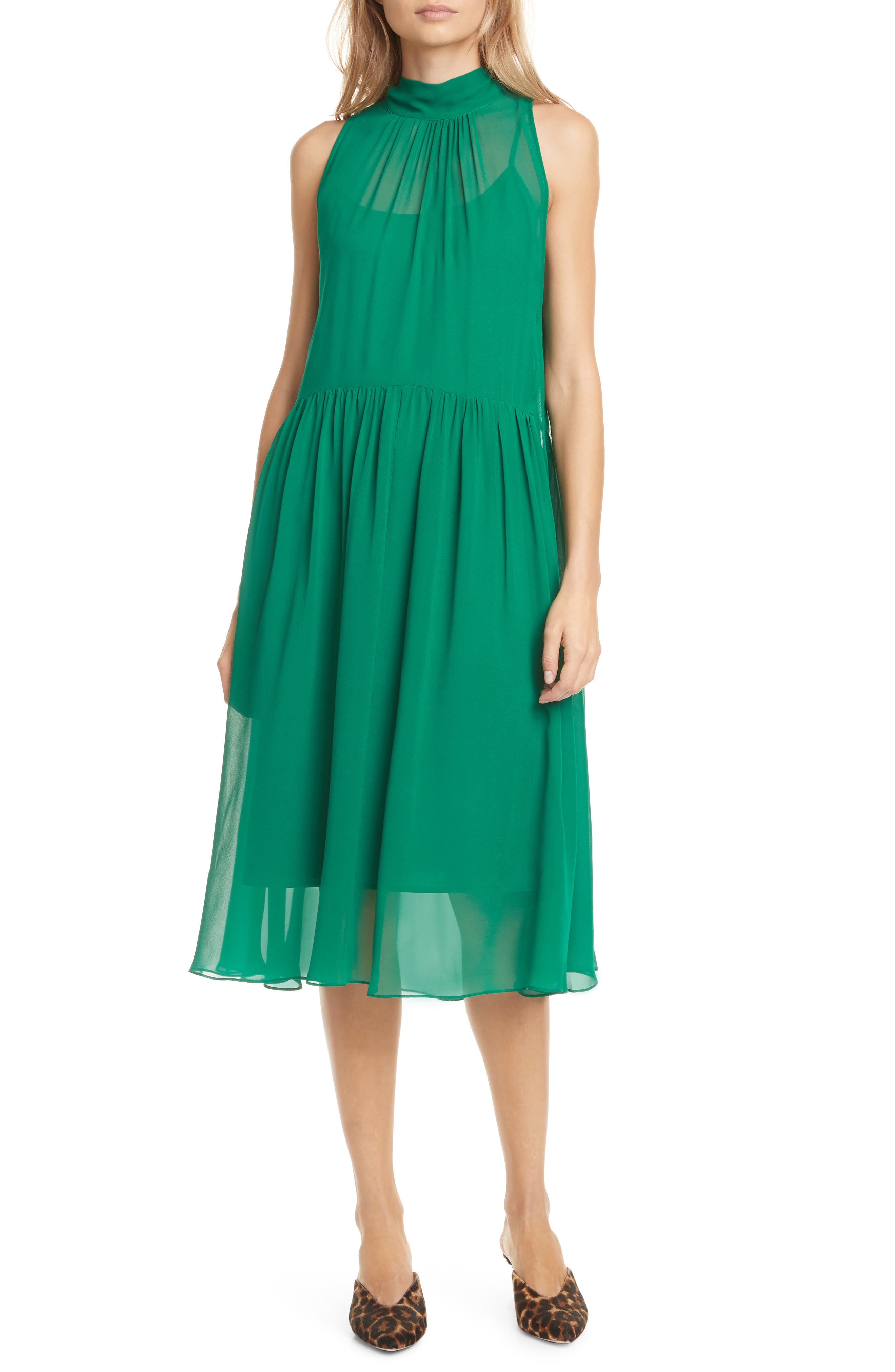 club monaco green dress