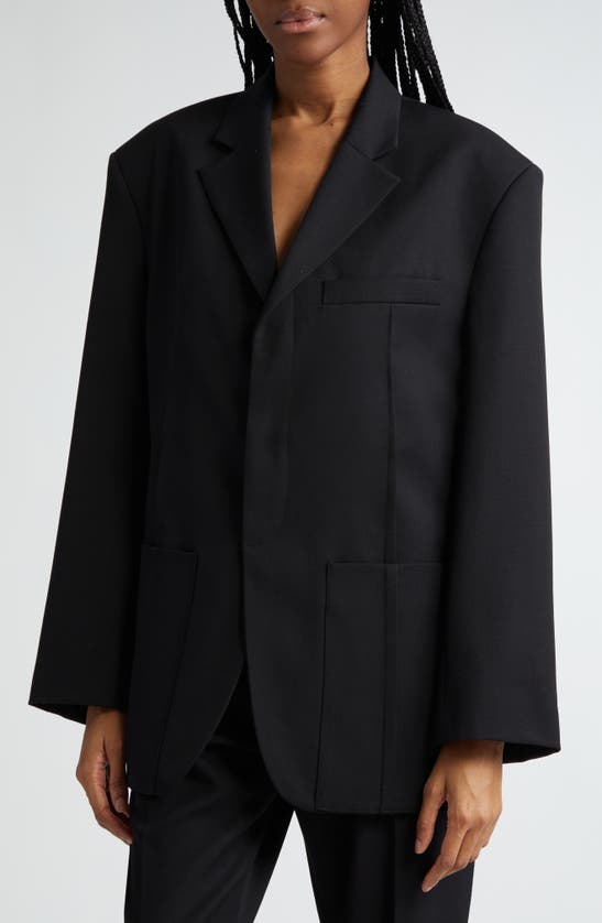 Shop Jacquemus La Veste D'homme Square Cut Jacket In Black 990