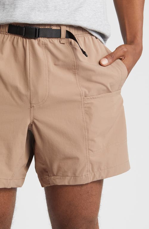 Shop Bp. Belted Stretch Nylon Shorts In Brown Bark