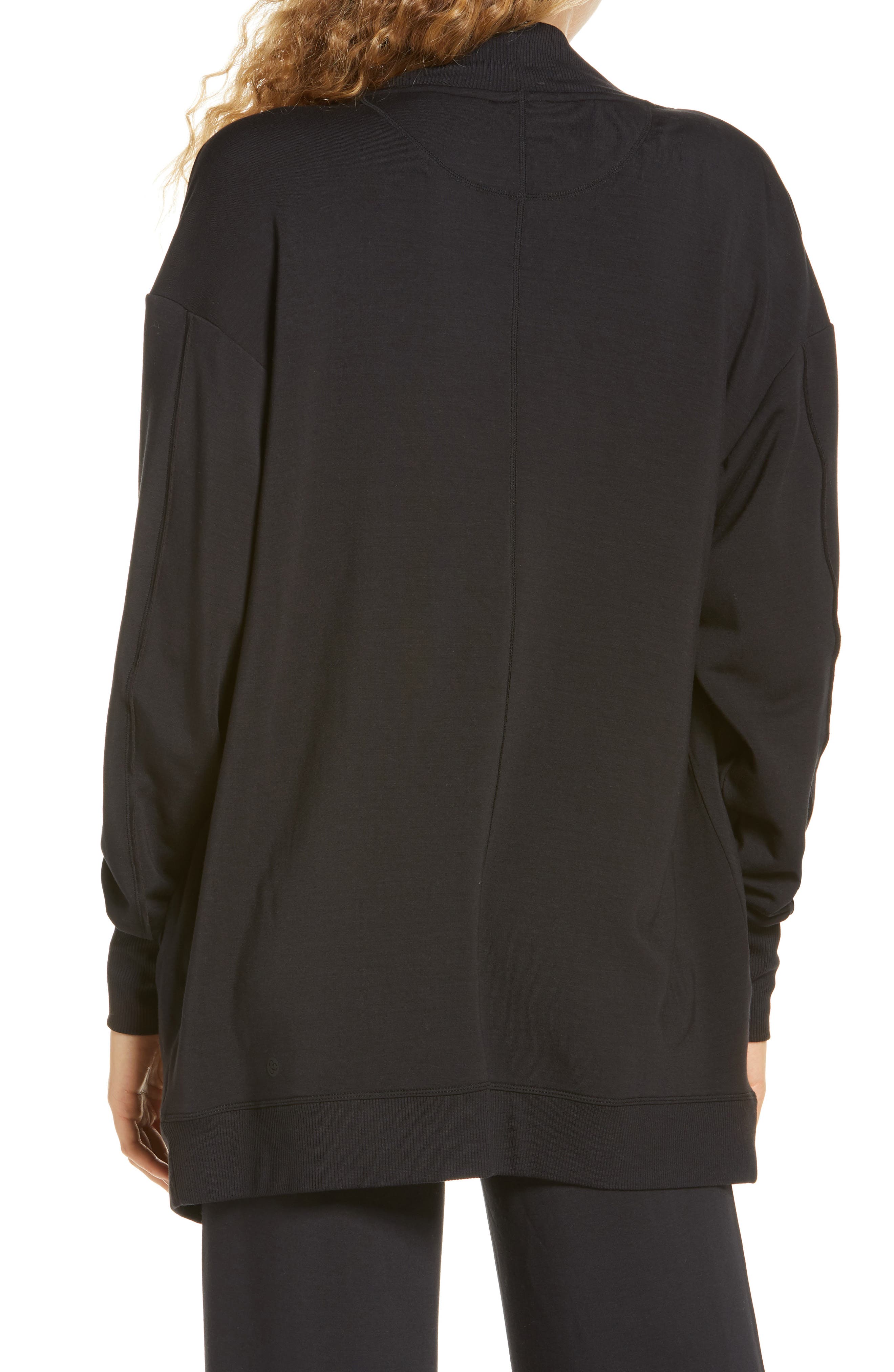 fleece open front cardigan