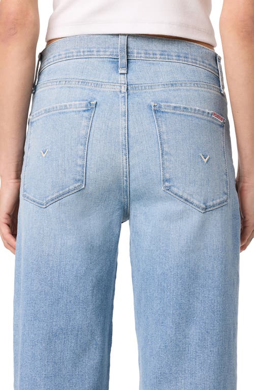 Hudson Jeans Rosalie High Waist Raw Hem Wide Leg Jeans In Alki