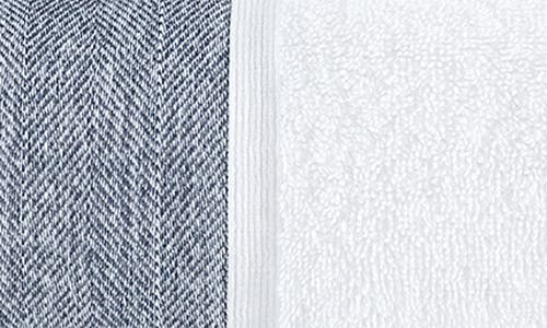 Shop Brooks Brothers Ottoman Rolls 2-pack Turkish Cotton Bath Sheets In White/anthracite