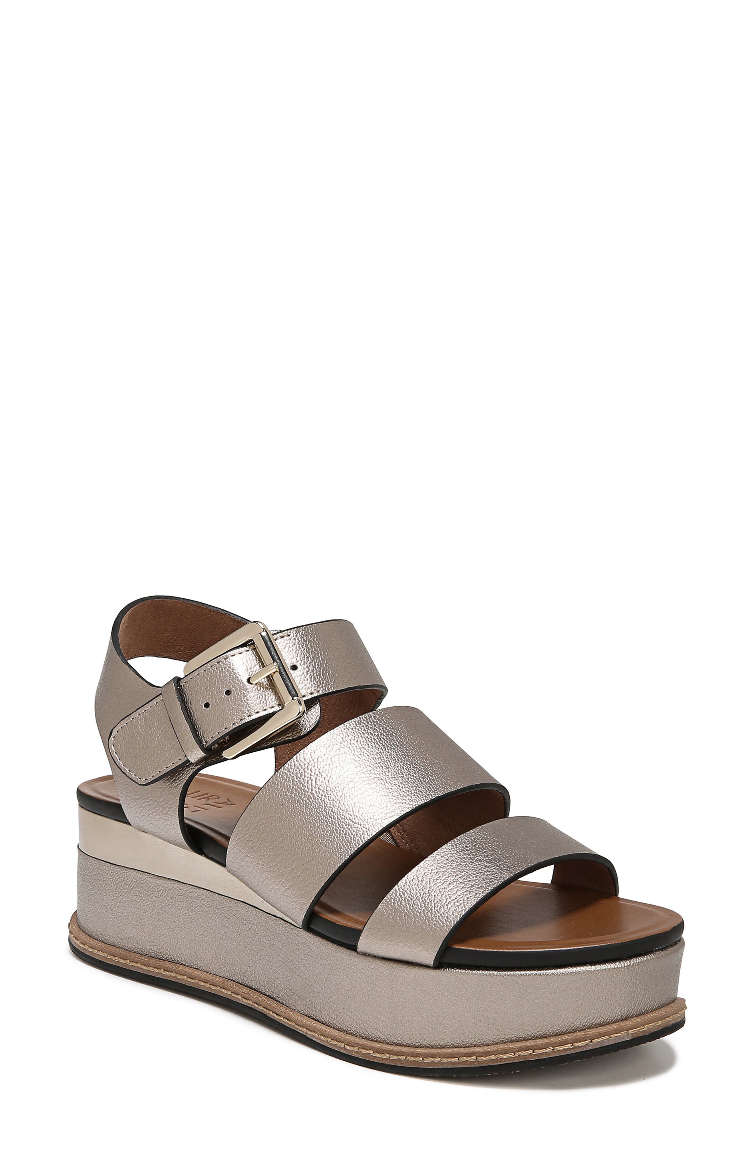 Naturalizer Billie Platform Sandal, Metallic