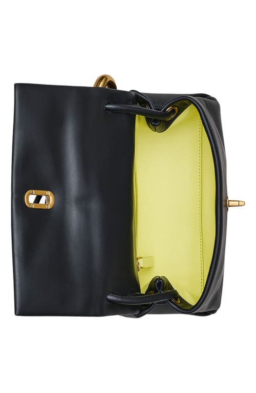 Marc Jacobs The Double Top Handle Leather Bag In Black