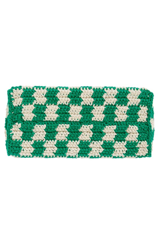 Clare V.  Petit Summer Simple Tote, Crochet Checker Sea Green and Cre –  LAPIS