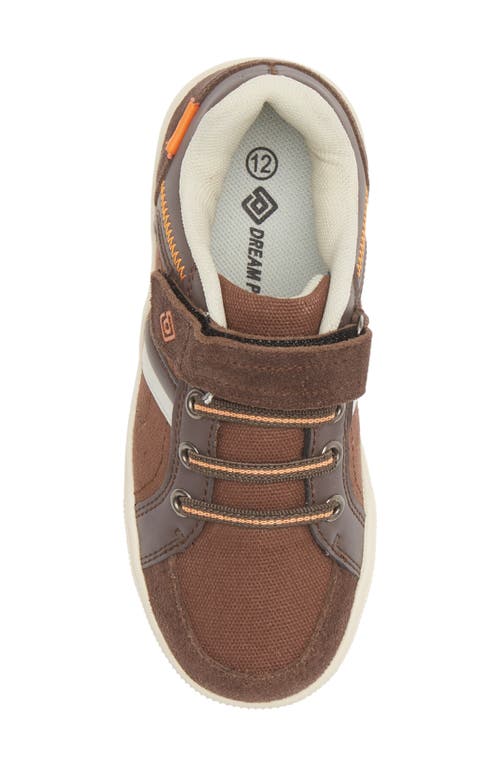 Dream Pairs School Low Top Sneaker In Brown/orange