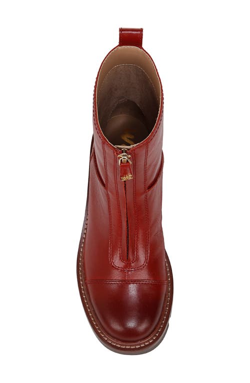 Shop Sam Edelman Cooper Lug Sole Boot In Red Mahogany