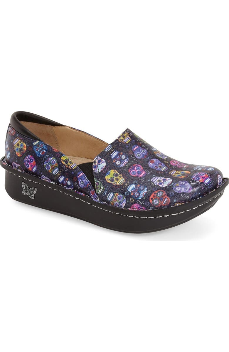 Alegria by PG Lite Debra Slip-On, Main, color, Sugar Skulls Leather