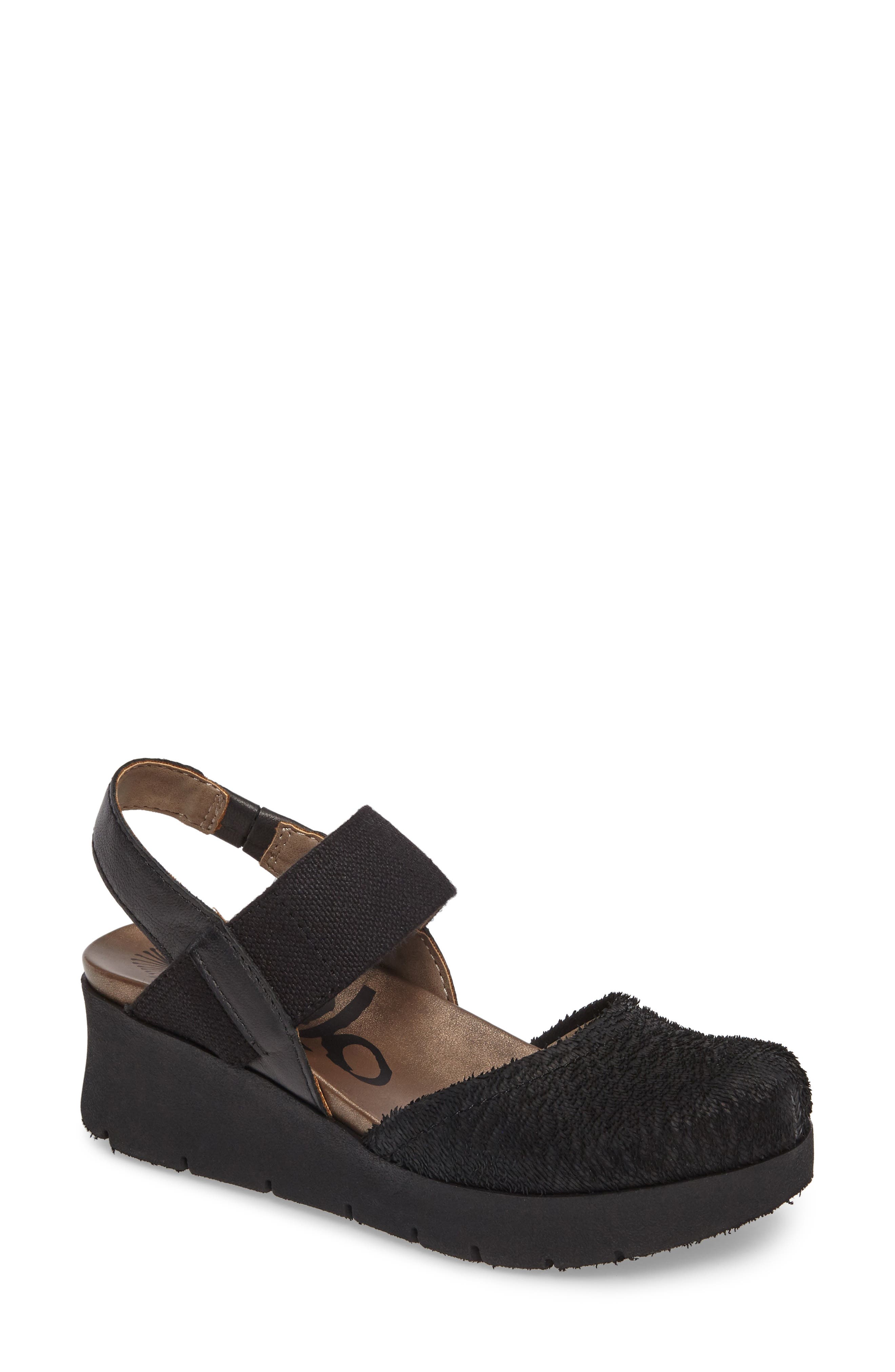 Otbt Roadie Mary Jane Platform Wedge- Black