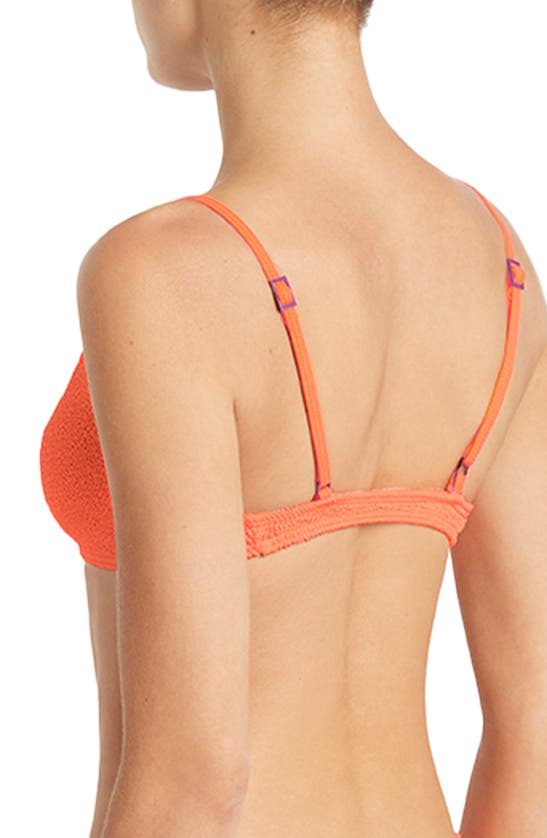 Shop Bondeye Lissio Bikini Top In Neon Orange Eco