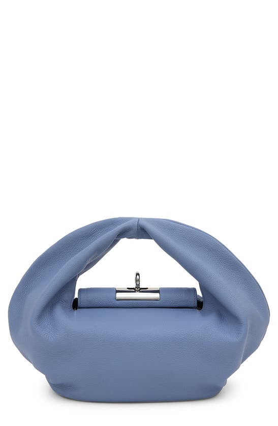 Gu-de Boh Leather Top Handle Bag In Marine Blue