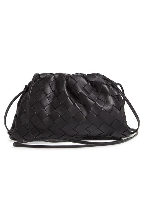 Shop Bottega Veneta Small The Pouch Leather Clutch In Nero/silver