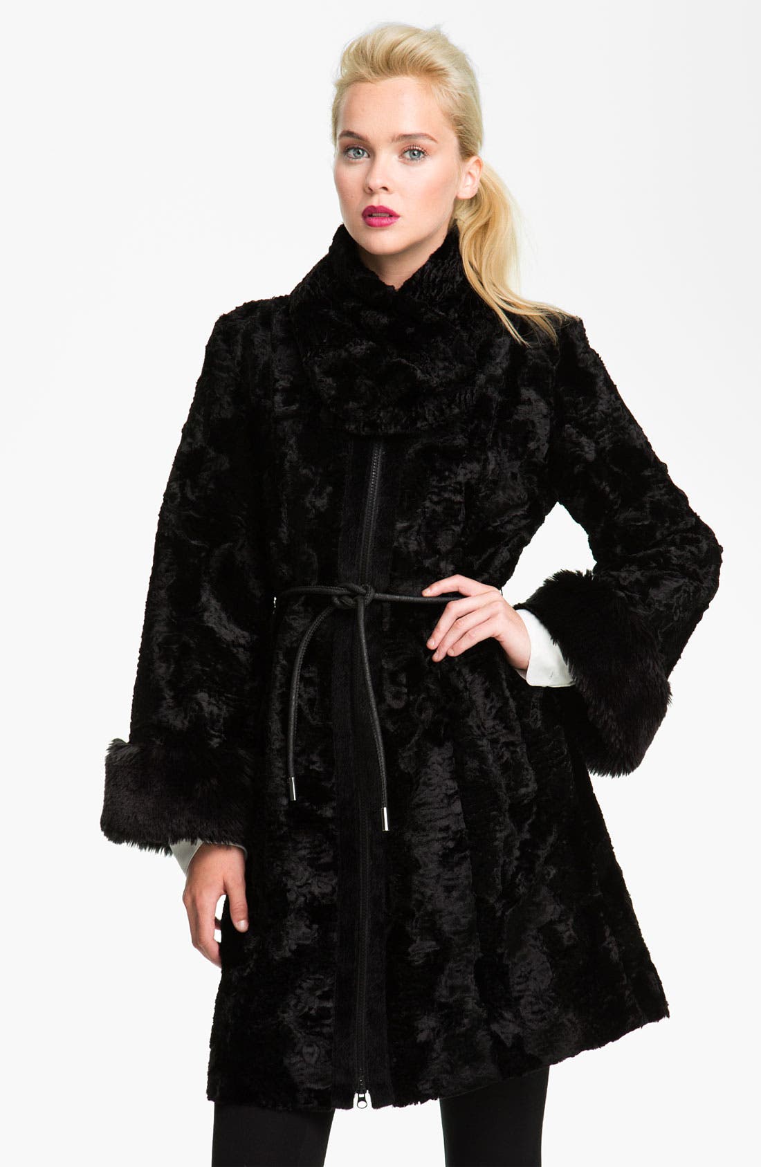 Laundry by Shelli Segal Faux Fur Coat with Scarf Nordstrom