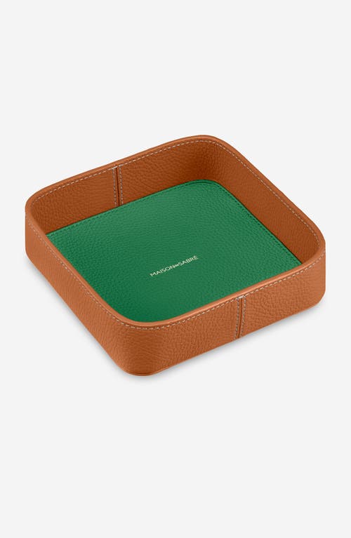 Maison De Sabre Maison De Sabré The Catchall Tray In Pecan Emerald