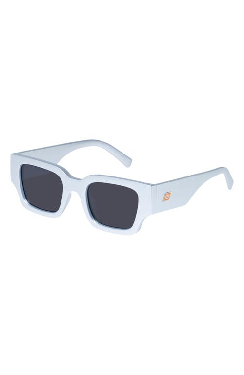 Le Specs Atlantis 50mm Rectangular Sunglasses In Matte Silver