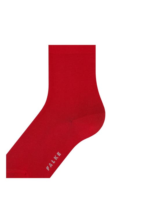 Shop Falke Cotton Touch Socks In Scarlet