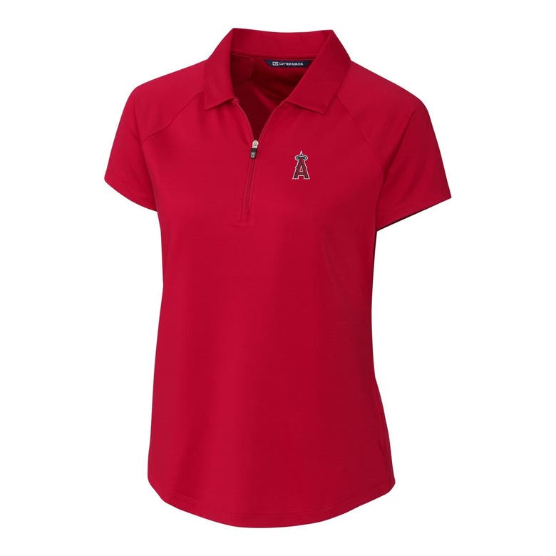 Shop Cutter & Buck Red Los Angeles Angels Drytec Forge Stretch Polo