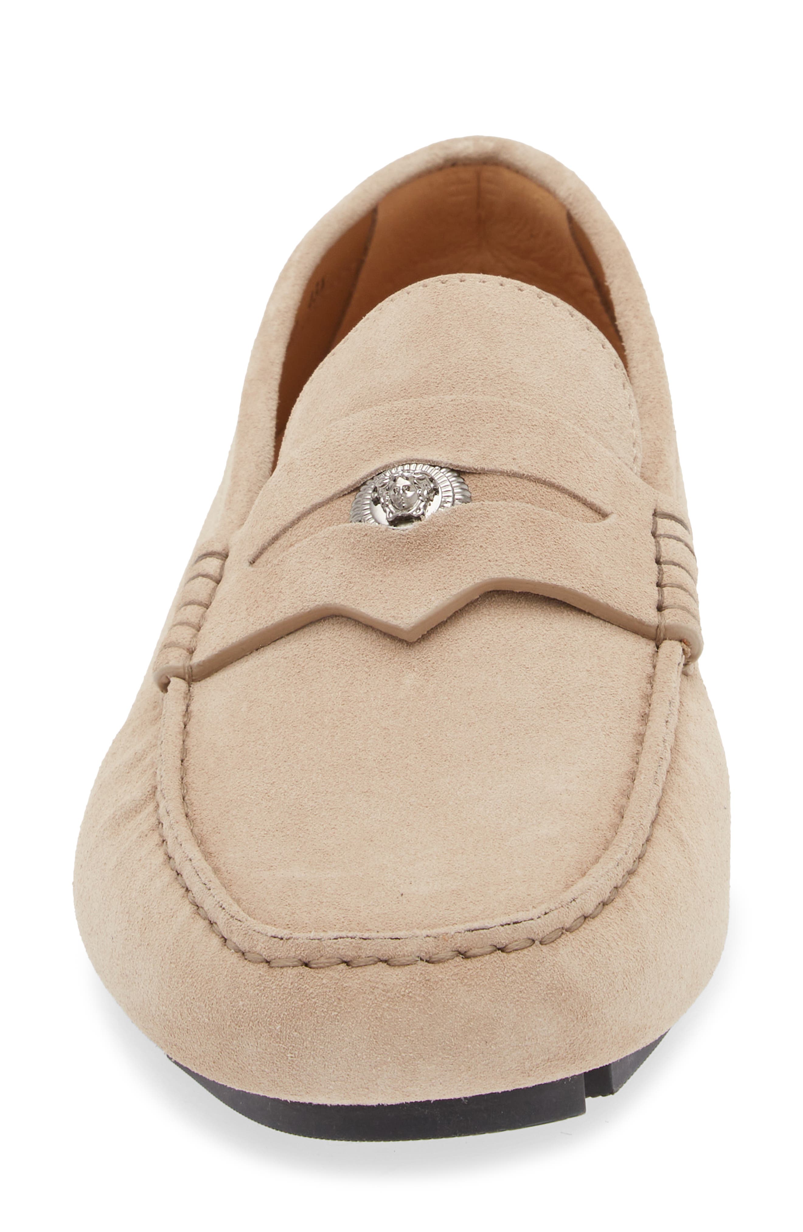 Versace Men\'s Medusa Coin Penny Driving Loafer in Light Sand Rutenio Size 42.5 Versace Men main image 4