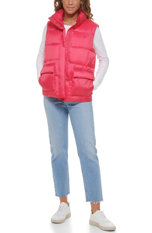 Levi's® Box Quilt Puffer Vest In Berry