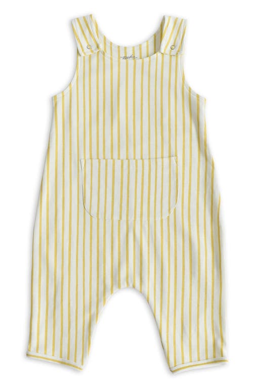 Pehr Stripes Away Organic Cotton Overalls Marigold at Nordstrom, M